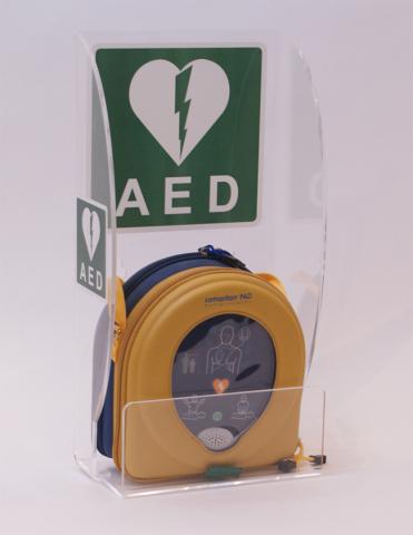 AED Houder plexiglas Defibrion acrylaat, plexiglas, display, lasersnijden, ucic