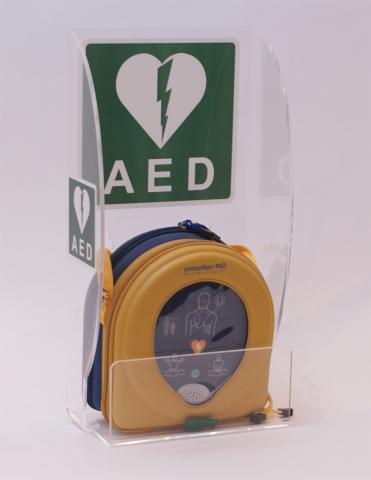 AED Houder plexiglas AED Houder plexiglas Defibrion acrylaat, plexiglas, display, lasersnijden, ucic